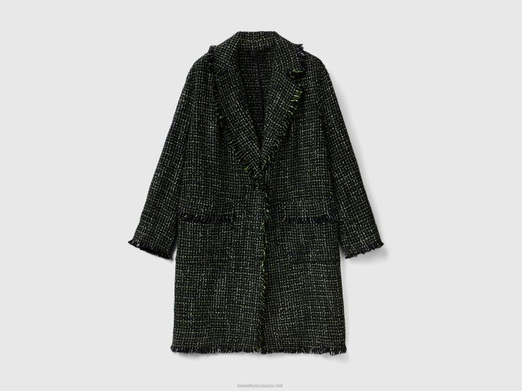 Duster In Tweed B4BF241 Benetton Women Black