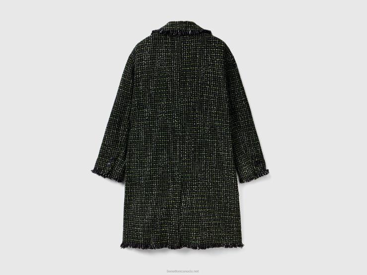 Duster In Tweed B4BF241 Benetton Women Black