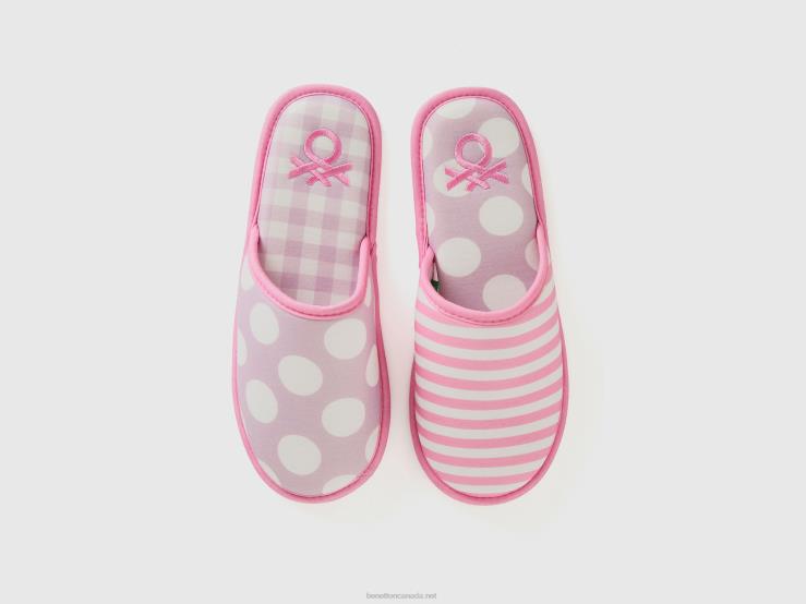 Patterned Slippers B4BF912 Benetton Women Pink