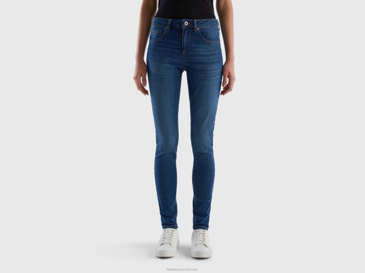 Skinny Fit Push Up Jeans B4BF683 Benetton Women Blue