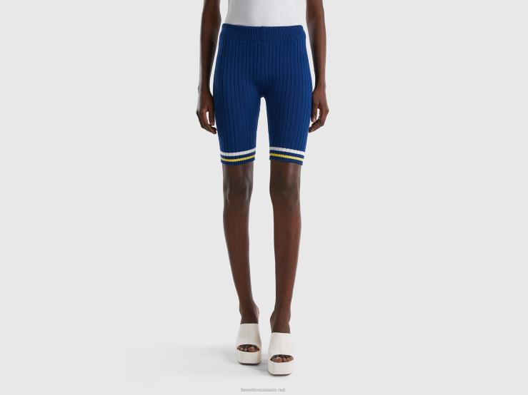 Blue Cycling Shorts B4BF580 Benetton Women Blue