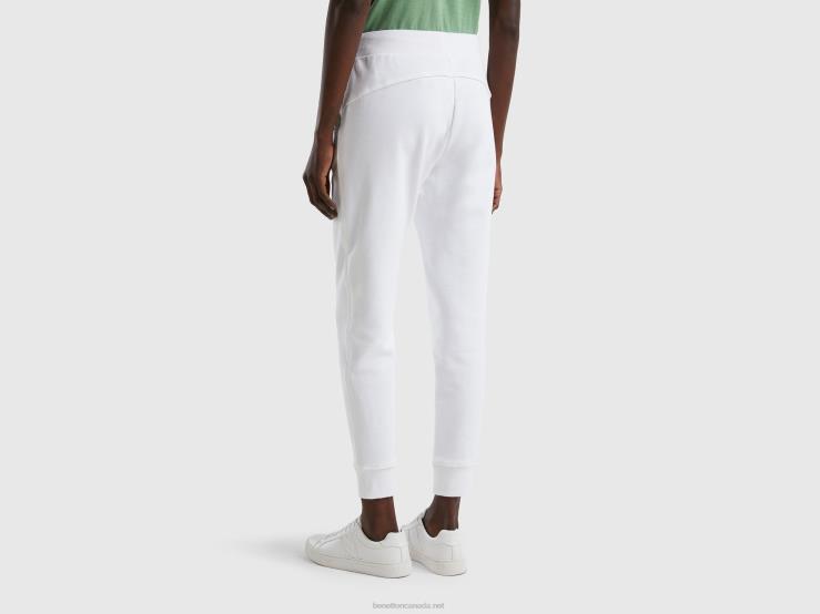Sweatpants With Drawstring B4BF4102 Benetton Women White