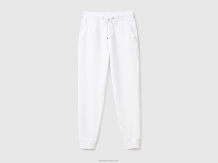 Sweatpants With Drawstring B4BF4102 Benetton Women White