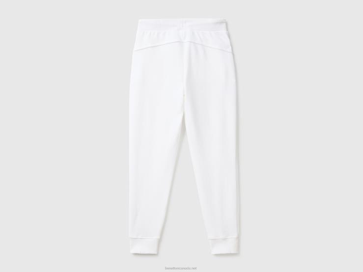 Sweatpants With Drawstring B4BF4102 Benetton Women White