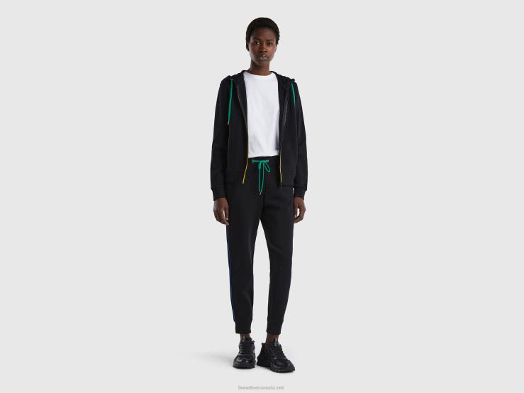 Sweatpants With Drawstring B4BF4117 Benetton Women Black