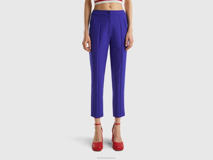 Skinny Fit Trousers B4BF567 Benetton Women Bright Blue