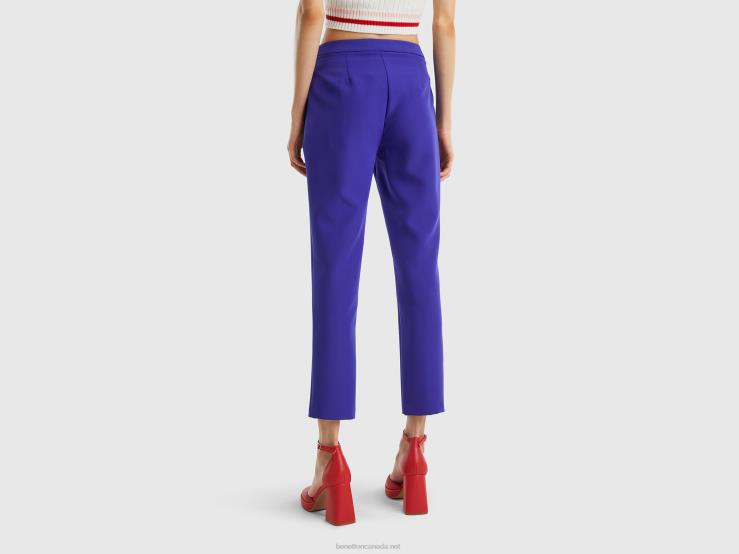 Skinny Fit Trousers B4BF567 Benetton Women Bright Blue