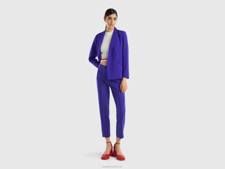 Skinny Fit Trousers B4BF567 Benetton Women Bright Blue