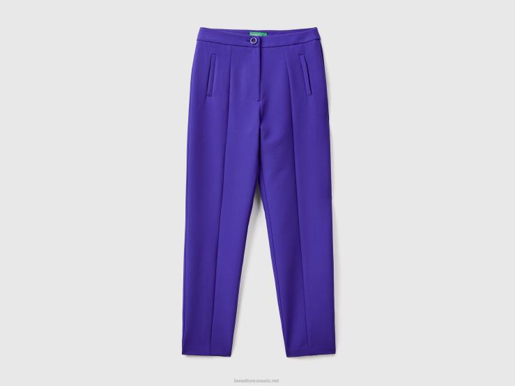 Skinny Fit Trousers B4BF567 Benetton Women Bright Blue