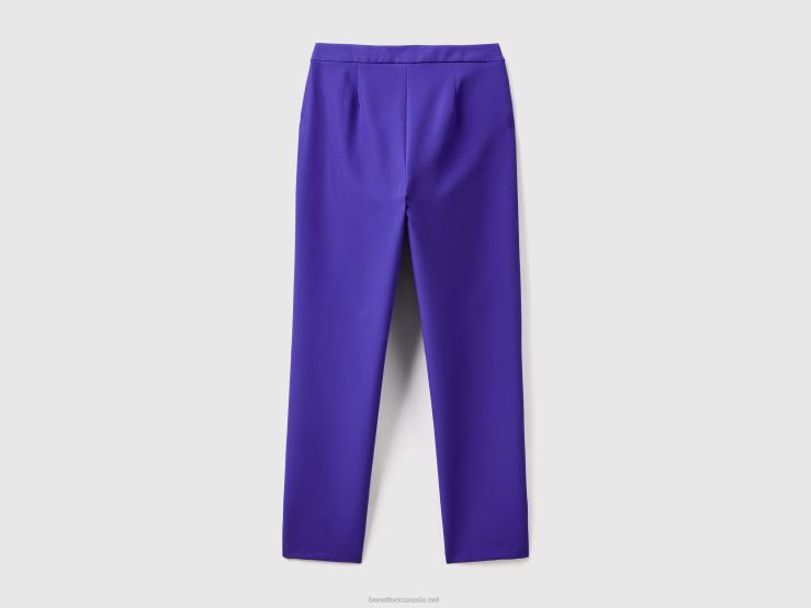 Skinny Fit Trousers B4BF567 Benetton Women Bright Blue