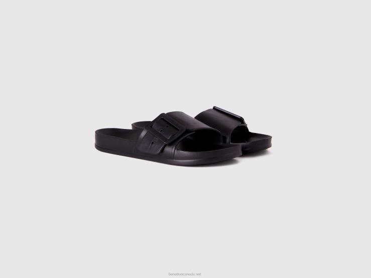 Open Slippers With Band B4BF798 Benetton Women Black