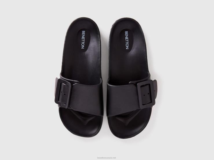 Open Slippers With Band B4BF798 Benetton Women Black
