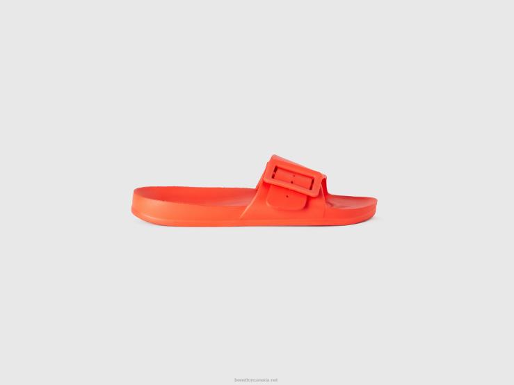 Open Slippers With Band B4BF883 Benetton Women Orange