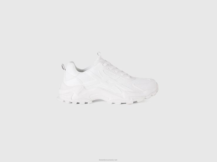 White Running Sneakers B4BF1102 Benetton Women White