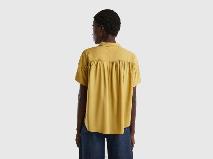 Flowy Shirt In Sustainable Viscose B4BF3966 Benetton Women Mustard