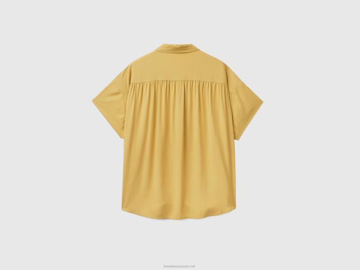 Flowy Shirt In Sustainable Viscose B4BF3966 Benetton Women Mustard