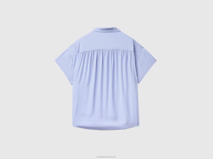 Flowy Shirt In Sustainable Viscose B4BF3988 Benetton Women Lavender