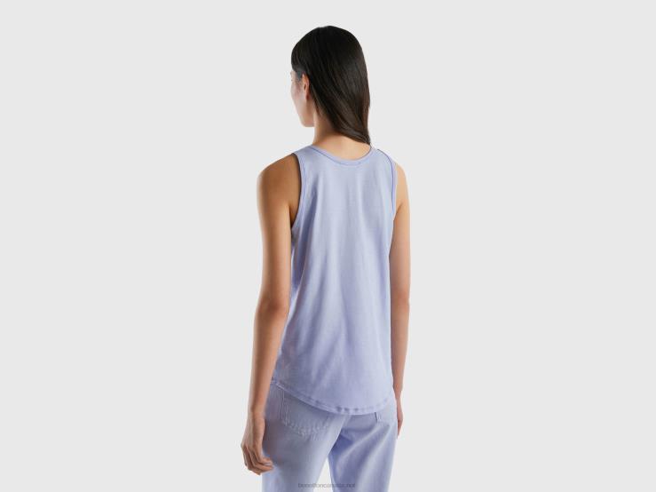 Tank Top In Lightweight Cotton B4BF382 Benetton Women Lavender