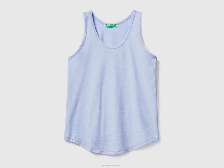 Tank Top In Lightweight Cotton B4BF382 Benetton Women Lavender