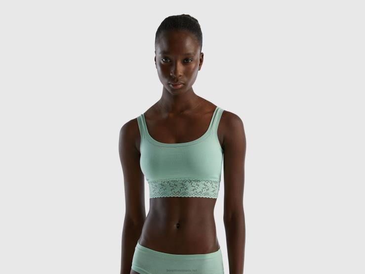 Bra In Super Stretch Organic Cotton B4BF4251 Benetton Women Green