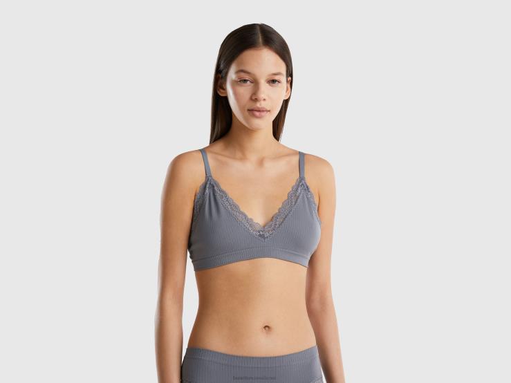 Knit Triangle Bra B4BF4263 Benetton Women Gray