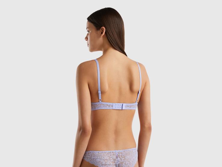 Padded Bra In Lace B4BF970 Benetton Women Lavender