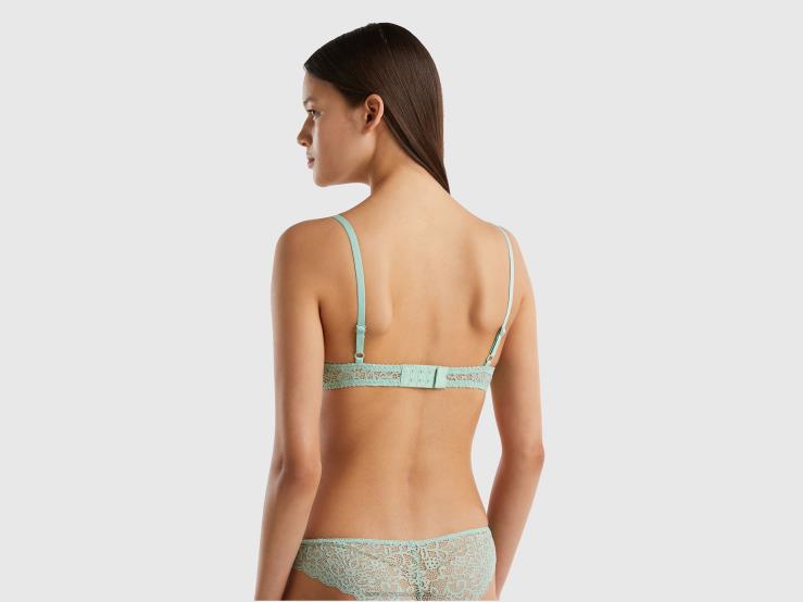 Padded Bra In Lace B4BF975 Benetton Women Green