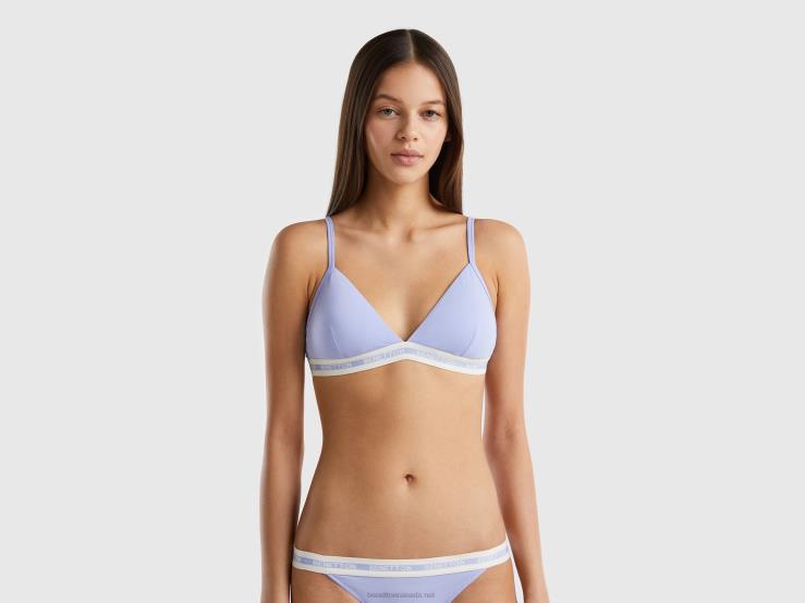 Triangle Bra In Organic Cotton B4BF1016 Benetton Women Lavender