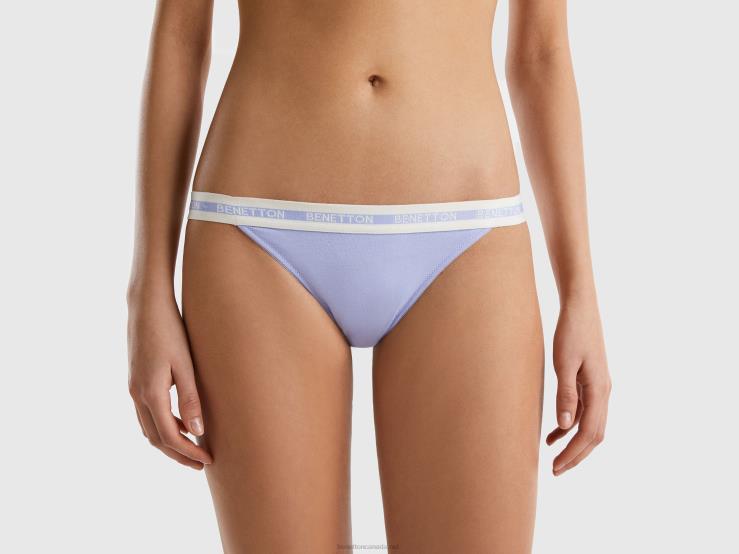 Low-Rise Underwear In Organic Cotton B4BF986 Benetton Women Lavender
