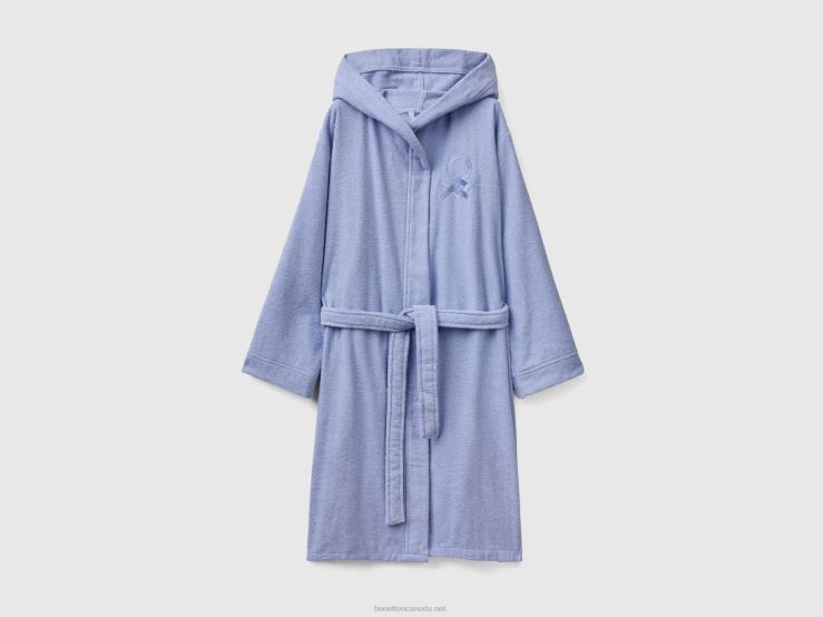 Bathrobe In Organic Cotton B4BF916 Benetton Women Light Blue