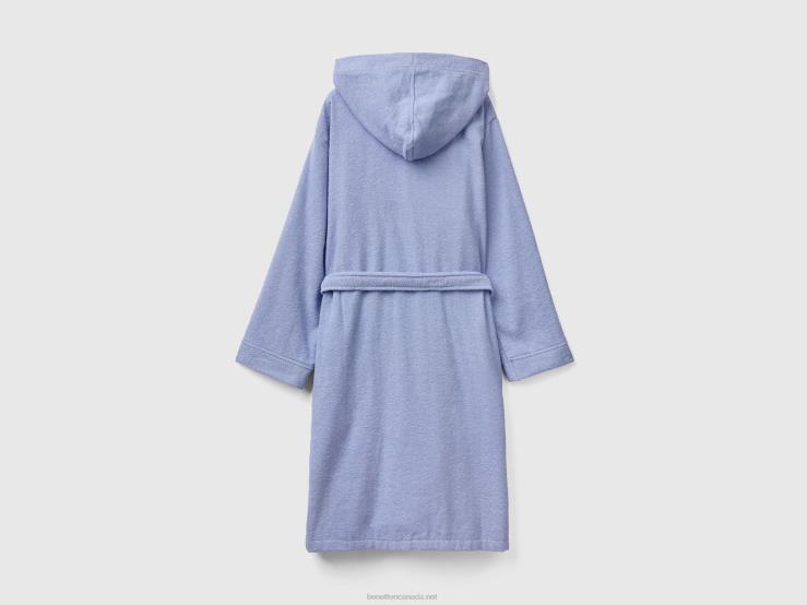 Bathrobe In Organic Cotton B4BF916 Benetton Women Light Blue