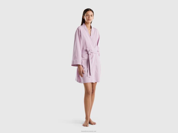 Midi Dressing Gown In Pure Viscose B4BF910 Benetton Women Pink